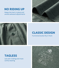 DAVID ARCHY Mens Boxers Soft Rayon Made from Bamboo Boxers for Men Pack Loose Underwear Cooling Mens Boxer Shorts