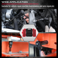 Hex Bit Impact Socket Set: 36-Piece with 4 Adapters, 1/4" 3/8" 1/2" Drive Master Allen Impact Socket Set, SAE and Metric, H5-H19 & 3/4"-5/64", Heavy Duty Storage Case, Automotive Mechanic