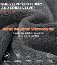 DAVID ARCHY Men's Soft Fleece Plush Robe Full Length Long Bathrobe