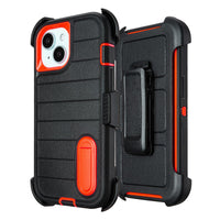 for Rugged iPhone 15 Case with Belt Clip Holster, Military Grade Heavy Duty Shockproof Cover for iPhone15 Case Protective with Stand 6.1 Inch (Black+Blue)