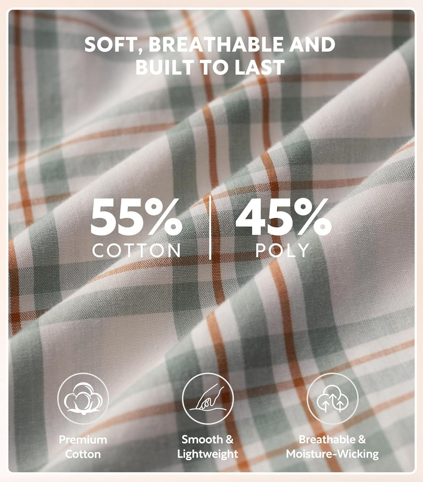 DAVID ARCHY Mens Pajama Pants Soft Cotton Plaid Sleepwear, Comfy Lounge Woven Pajamas Bottoms PJ Pant for Men, 3 pack