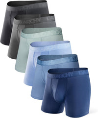 DAVID ARCHY Mens Underwear Boxer Briefs Breathable Soft Moisture-Wicking with Fly Underwear for Men Multipack