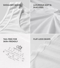 DAVID ARCHY Men's Undershirts Combed Cotton Tank Tops Soft Moisture-Wicking Shirt Breathable A-Shirt for Men 3 Pack