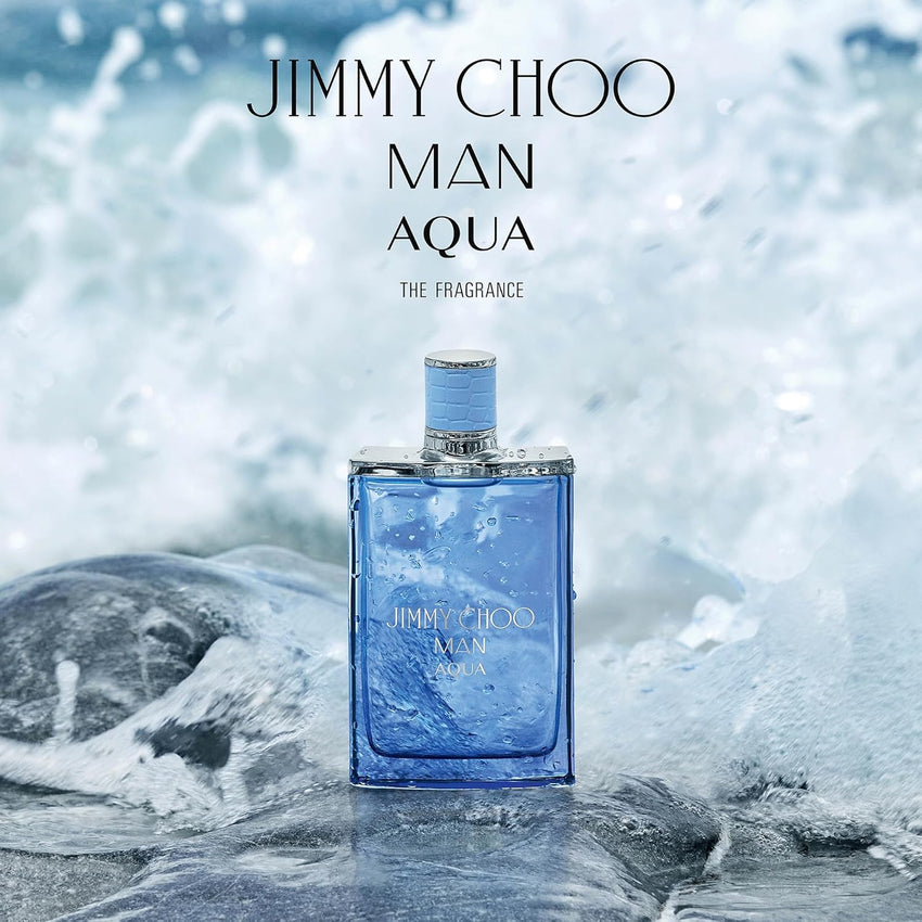 JIMMY CHOO - Man Aqua Eau de Toilette - Men's Fragrance - Fougere Marine Woody - With notes of Grapefruit, Clary Sage & Salty Moss