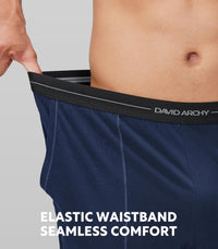 DAVID ARCHY Mens Pajamas Set - Soft Pj Sets for Men Long Sleeve Pajamas Men Cotton Mens Pjs Sets Loungewear with Pockets