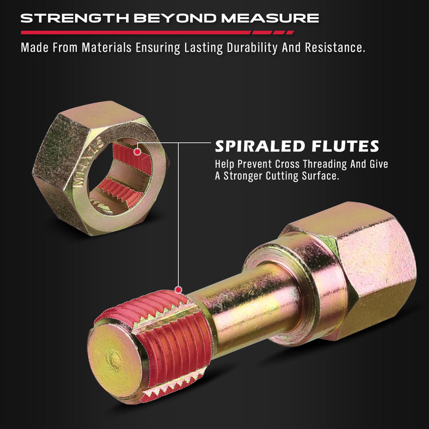 Thread Repair Thread Chaser Tool Set - 49PCS Thread Cleaner Rethreading Master Kit Metric SAE Bolt Restorer File Nut Rethreader Automotive Wheel Stud Spark Plug Engine Standard Screw Threading UNC UNF