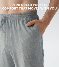 DAVID ARCHY Men's Pajama Pants Cotton Bottoms Soft Lightweight Loungewear with Drawstring and Pockets 2 Pack