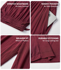 DAVID ARCHY Mens Pajama Pants Bamboo Rayon Lightweight Knit Sleep Bottoms, Soft Lounge Pants with Pockets PJs, 2 Pack