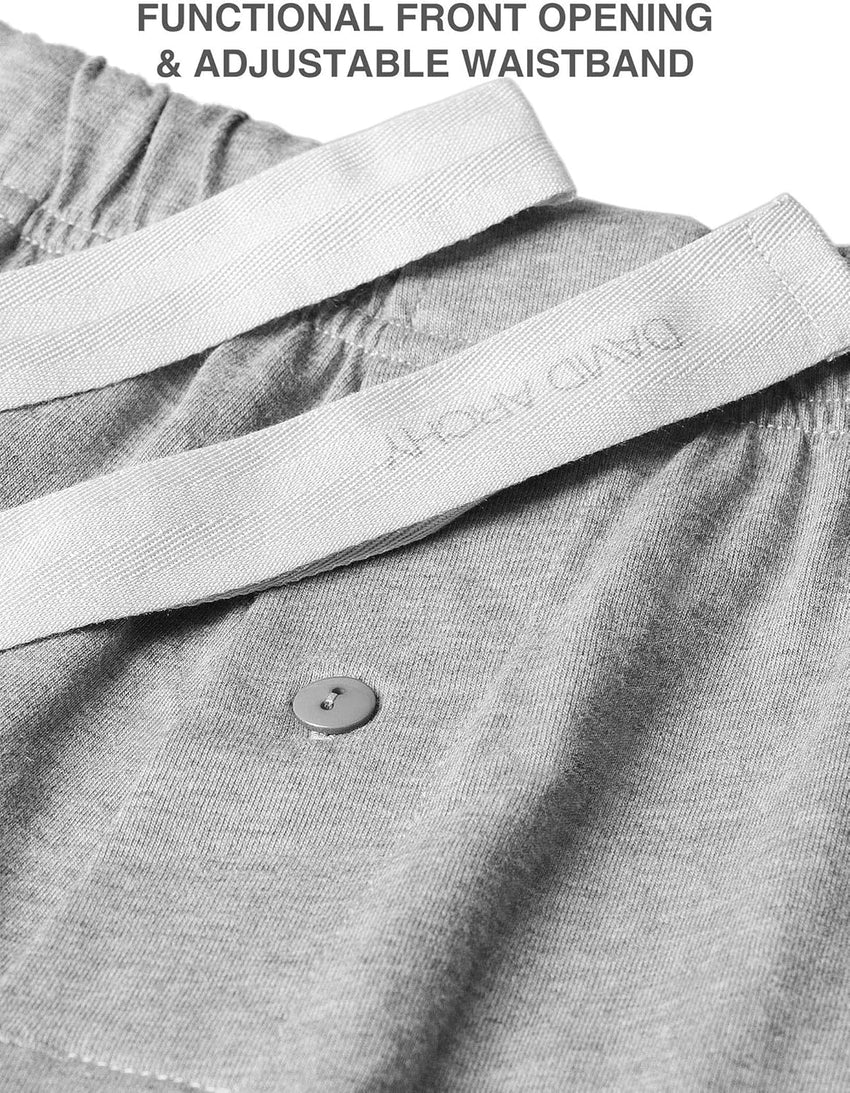 DAVID ARCHY Men's Pajamas Set Soft Cotton Long Sleeve Sleepwear Comfy Loungewear Pjs with Pockets