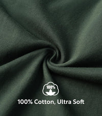 DAVID ARCHY Mens Pajamas Set Soft Cotton Notched Collar Pajamas for Men Long Sleeve Mens Sleepwear with Pockets & Front Fly