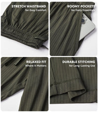 DAVID ARCHY Mens Pajama Pants Bamboo Rayon Lightweight Knit Sleep Bottoms, Soft Lounge Pants with Pockets PJs, 2 Pack