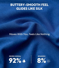 DAVID ARCHY Men's Ultra Soft Underwear Micro Modal Breathable Moisture Wicking Seamless Underwear for Men Multipack