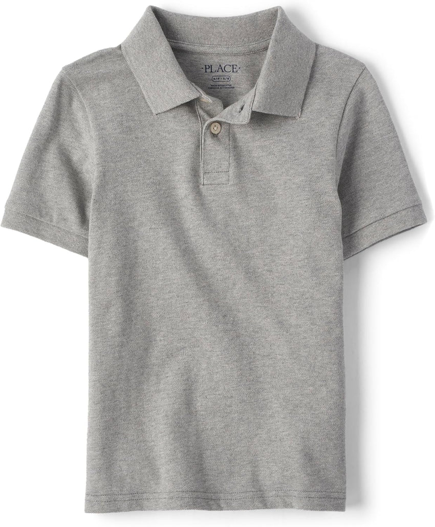 The Children's Place Boys' Uniform Short Sleeve Pique Polo