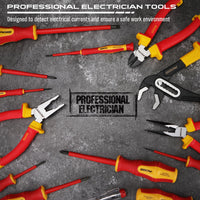 1000V Insulated Electrician Screwdriver Set - 13-Piece Professional Electrical Screwdriver Set Insulation Handle CRV Steel Magnetic Phillips Slotted Pozi Torx Tips VDE & GS Certified
