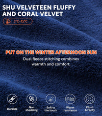 DAVID ARCHY Men's Soft Fleece Plush Robe Full Length Long Bathrobe