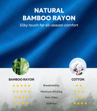 DAVID ARCHY Mens Underwear Rayon Made from Bamboo 7-Pack, Wicking-Moisture & Cool Boxer Briefs with Support Pouch