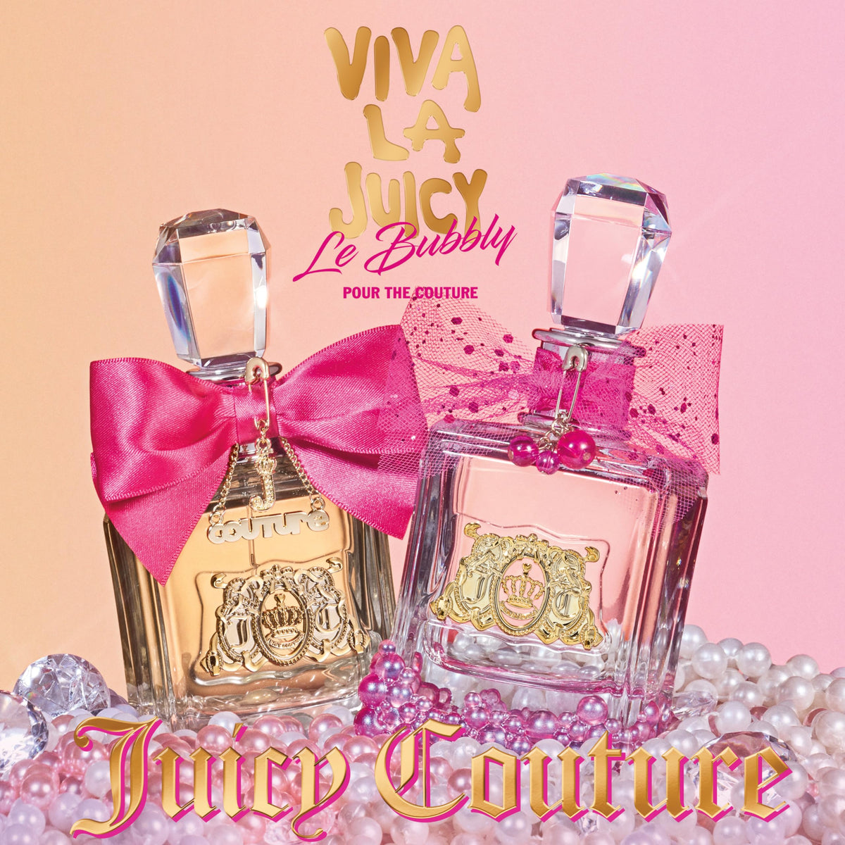 Juicy Couture Viva La Juicy Le Bubbly Eau De Parfum, Luxury Women's Perfume with Notes of Champagne Inspired Pink Berries, Gardenia, Jasmine & Amber - Fruity & Sweet, EDP Spray