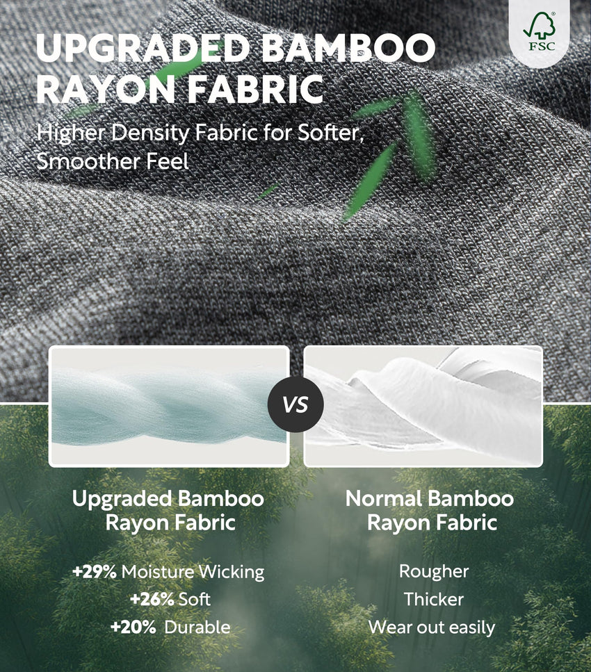 DAVID ARCHY Mens Boxers Soft Rayon Made from Bamboo Boxers for Men Pack Loose Underwear Cooling Mens Boxer Shorts