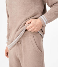 DAVID ARCHY Mens Pajamas Set Ultra-Soft Fleece Pajamas Warm Sleepwear Long Sleeve Lounge Set with Pockets