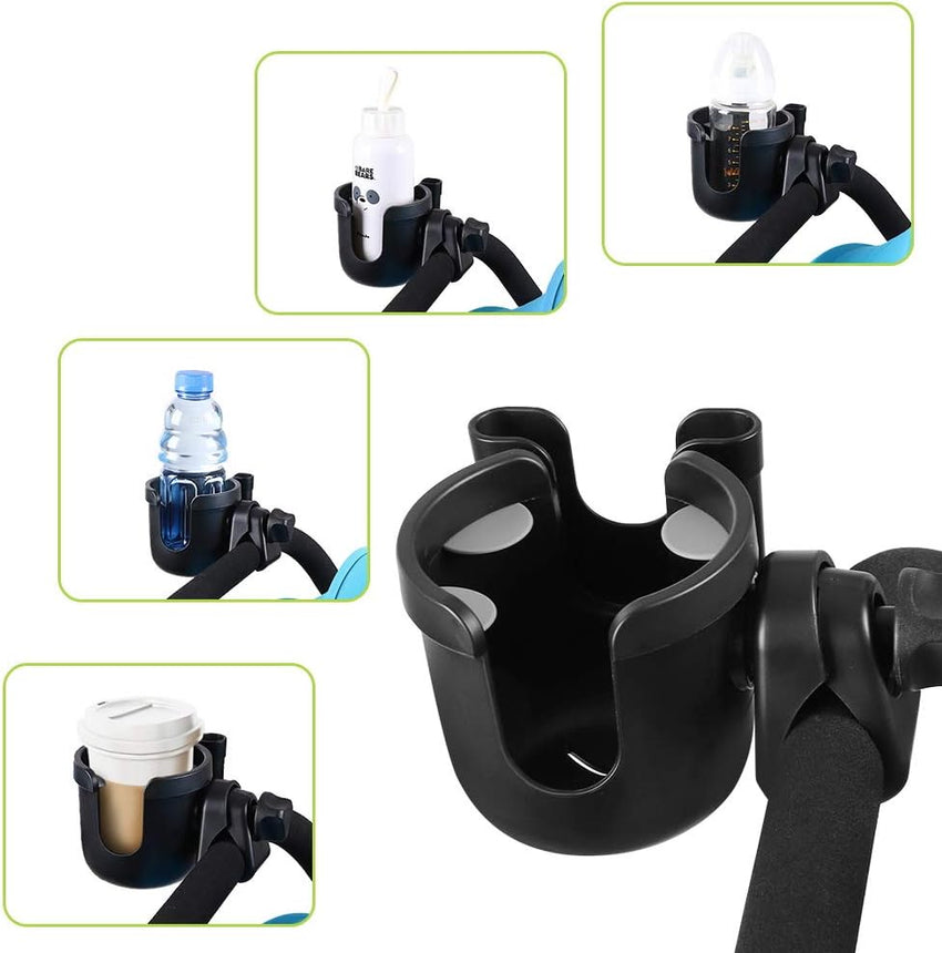 Accmor Stroller Cup Holder with Phone Holder, Bike Cup Holder, Universal Cup Holder for Uppababy Nuna Doona Strollers, 2 - in - 1 Cup Phone Holder for Stroller, Bike, Wheelchair, Walker, Scooter - 7DAY'S