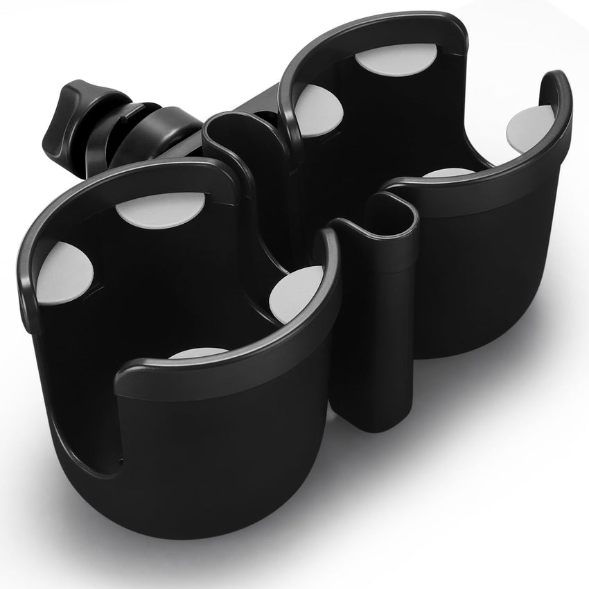 Accmor Stroller Cup Holder with Phone Holder, Bike Cup Holder, Universal Cup Holder for Uppababy Nuna Doona Strollers, 2 - in - 1 Cup Phone Holder for Stroller, Bike, Wheelchair, Walker, Scooter - 7DAY'S