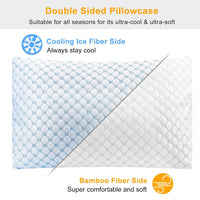 Adjustable, Washable, Breathable Cooling Memory Foam Pillow Ventilated Soft Bed Pillow w/ Cooling Gel Infused Memory Foam Heat Moisture Reducing Cooling Fiber Breathable Machine Washable, - 7DAY'S