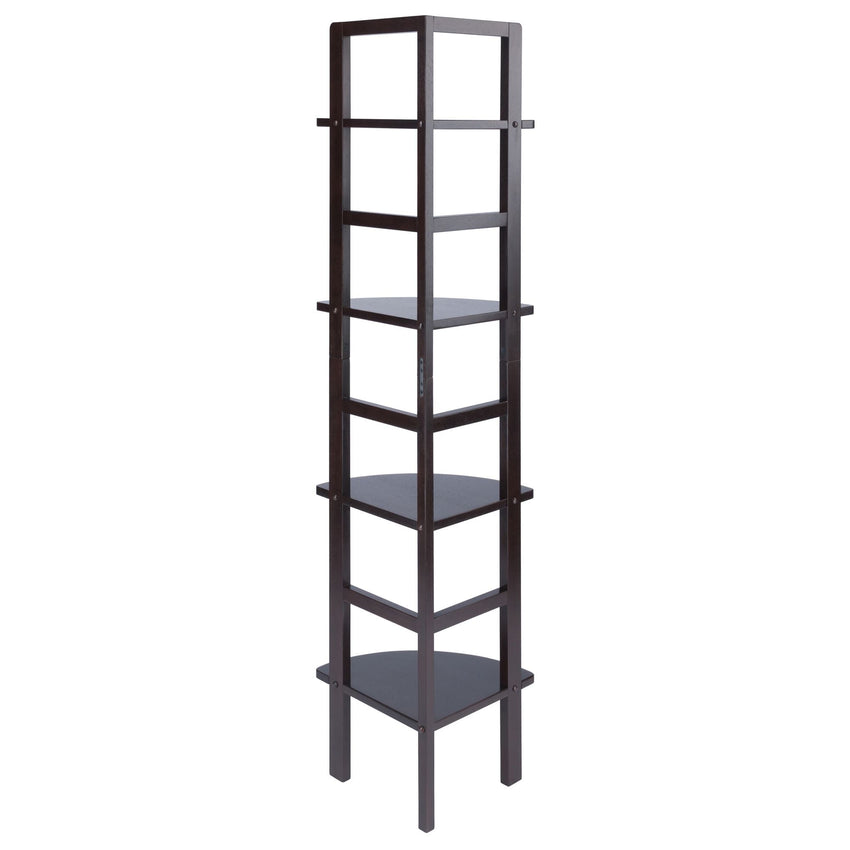 Aiden Corner Bakers Rack in Coffee Finish - 7DAY'S