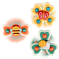 ALASOU 3PCS Suction Cup Spinner Toys for 1 Year Old Boy Girl|Spinning Top Baby Toys 12 18 Months|1 2 Year Old Boy Birthday Gift|Baby Bath Toy for Kids Ages 1 - 3|Sensory Toy for Toddlers 1 - 3 - 7DAY'S