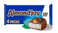 Almond Joy Coconut and Almond Chocolate King Size Candy, Bars 3.22 oz, 4 Pieces - 7DAY'S