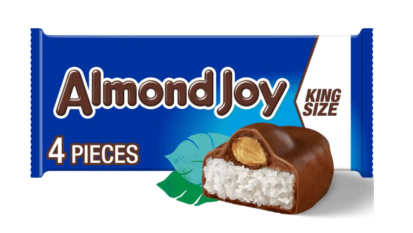 Almond Joy Coconut and Almond Chocolate King Size Candy, Bars 3.22 oz, 4 Pieces - 7DAY'S