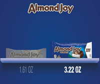 Almond Joy Coconut and Almond Chocolate King Size Candy, Bars 3.22 oz, 4 Pieces - 7DAY'S