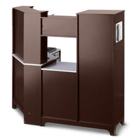 Amazon Basics Kids Corner Wooden Kitchen Toy Playset with Stove, Oven, Sink, Fridge and Accessories, for Toddlers, Preschoolers, Children Age 3+ Years, White & Gray, 39.37"L x 28.35"W x 35.04"H - 7DAY'S