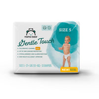 Amazon Brand - Mama Bear Gentle Touch Diapers, Size 5, 132 Count (4 packs of 33) - 7DAY'S