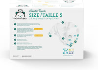 Amazon Brand - Mama Bear Gentle Touch Diapers, Size 5, 132 Count (4 packs of 33) - 7DAY'S