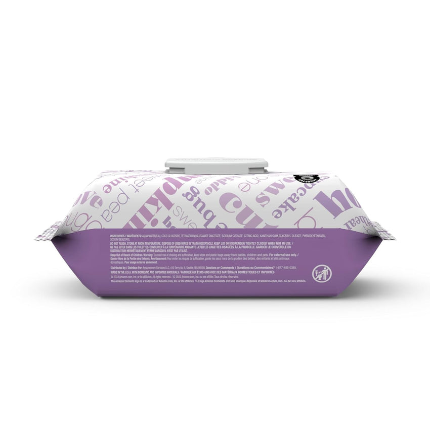 Amazon Elements Baby Wipes, Sensitive, 810 Count, Flip - Top Packs, Pack of 9 - 7DAY'S