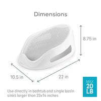 Angelcare Baby Bath Support (Gray) | Ideal for Babies Less Than 6 Months Old - 7DAY'S