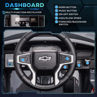 Aosom Chevrolet TAHOE Licensed Kids Ride on Car, 12V Battery Powered Kids Electric Car with Remote Control, Music, Lights, Horn, Suspension for 3 - 6 Years Old, Gray - 7DAY'S