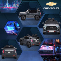 Aosom Chevrolet TAHOE Licensed Kids Ride on Car, 12V Battery Powered Kids Electric Car with Remote Control, Music, Lights, Horn, Suspension for 3 - 6 Years Old, Gray - 7DAY'S