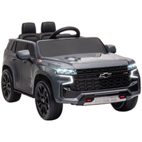 Aosom Chevrolet TAHOE Licensed Kids Ride on Car, 12V Battery Powered Kids Electric Car with Remote Control, Music, Lights, Horn, Suspension for 3 - 6 Years Old, Gray - 7DAY'S