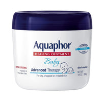 Aquaphor Baby Healing Ointment Advanced Therapy Skin Protectant for Chapped or Dry Skin, Drool Rash and Diaper Rash Ointment, 14 Oz Jar - 7DAY'S