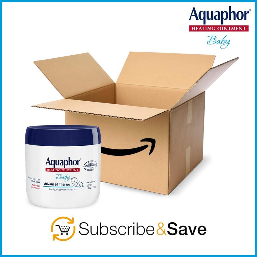 Aquaphor Baby Healing Ointment Advanced Therapy Skin Protectant for Chapped or Dry Skin, Drool Rash and Diaper Rash Ointment, 14 Oz Jar - 7DAY'S