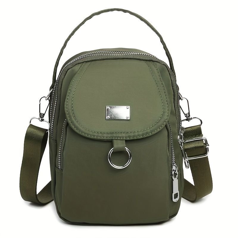 Army Green Water - Proof Women Crossbody Bag Multi Compartment Mobile Phone Bag Women Messenger Bag Casual Oxford Cloth Women Bag Shoulder - 7DAY'S