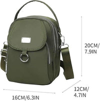 Army Green Water - Proof Women Crossbody Bag Multi Compartment Mobile Phone Bag Women Messenger Bag Casual Oxford Cloth Women Bag Shoulder - 7DAY'S