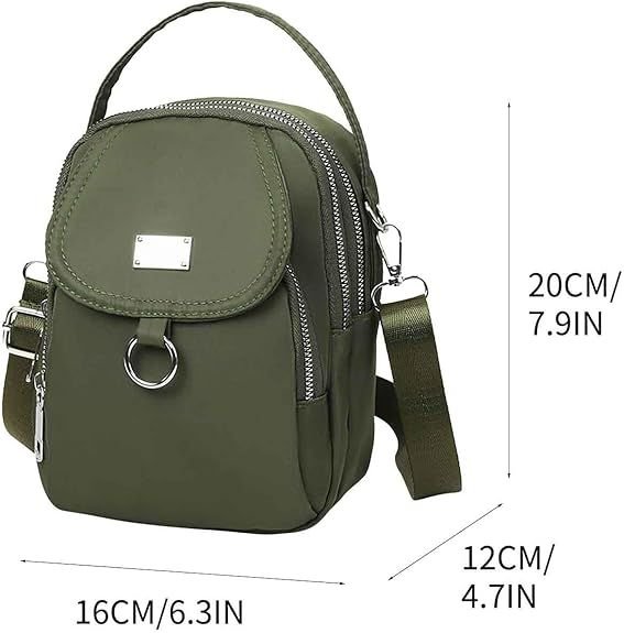 Army Green Water - Proof Women Crossbody Bag Multi Compartment Mobile Phone Bag Women Messenger Bag Casual Oxford Cloth Women Bag Shoulder - 7DAY'S