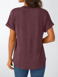 AUTOMET Women's Short Sleeve Shirts Henley Dressy Casual Summer Tops 2025 Trendy Blouses Cute T-Shirts Outfits Clothes - 7DAY'S