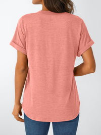 AUTOMET Women's Short Sleeve Shirts Henley Dressy Casual Summer Tops 2025 Trendy Blouses Cute T-Shirts Outfits Clothes - 7DAY'S