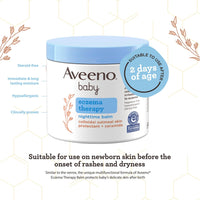Aveeno Baby Eczema Therapy Nighttime Moisturizing Body Balm, Soothes & Relieves Dry, Itchy Skin from Eczema, HSA/FSA Eligible, Hypoallergenic, Fragrance - & Steroid - Free, 11 oz - 7DAY'S