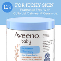 Aveeno Baby Eczema Therapy Nighttime Moisturizing Body Balm, Soothes & Relieves Dry, Itchy Skin from Eczema, HSA/FSA Eligible, Hypoallergenic, Fragrance - & Steroid - Free, 11 oz - 7DAY'S
