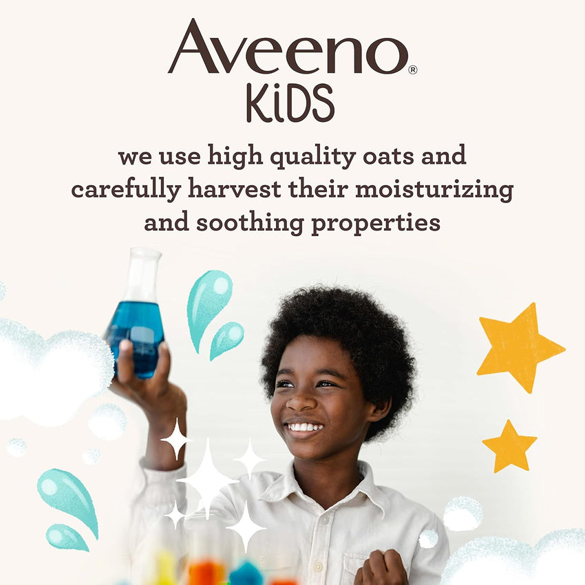 Aveeno Kids Sensitive Skin Face & Body Wash With Oat Extract, Gently Washes Away Dirt & Germs Without Drying, Tear - Free & Suitable for All Skin Tones, Hypoallergenic, 18 fl. oz - 7DAY'S