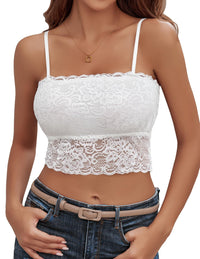 Avidlove Bralettes for Women Lace Spaghetti Strap Tank Top Tube Slim Basic Camisole - 7DAY'S